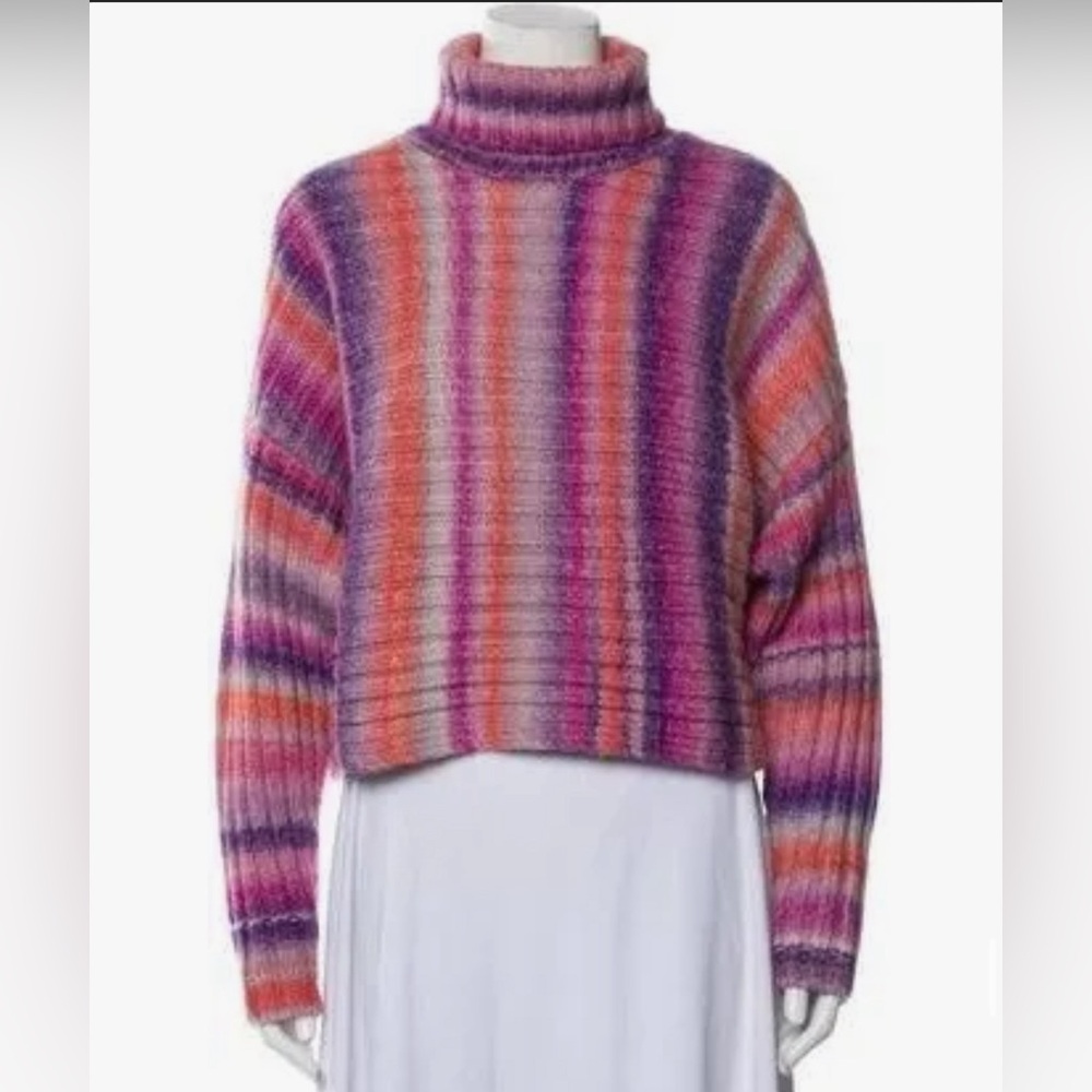 Striped Turtleneck Sweater